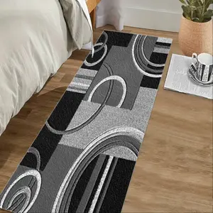 Anti-Slip Bedside Rug, Washable Entryway Mat for Bedroom Hallway, Modern Home Decor Floor Covering, Non-Skid Carpet, Decorative Rug, Modern Runner Rug
