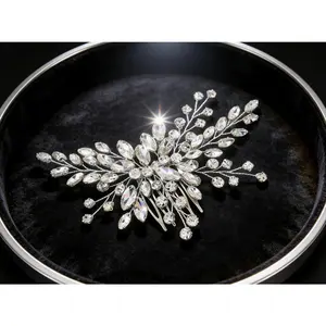 Bridal Silver Crystal Hair Comb - Rhinestone Headpiece Hair Accessory for Weddings & Special Occasions