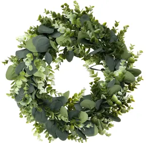 Eucalyptus Wreaths for Front Door Handmade Wreath Window Wedding Decor 18 inches Decorative Fruit