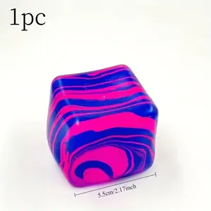 TPR Lava Cube Squeeze Spin Sensory Fidget Toy Soft Swinging Design Stress Relief Gift for Kids Adults ADHD Autism Stress Relief Fidgeting