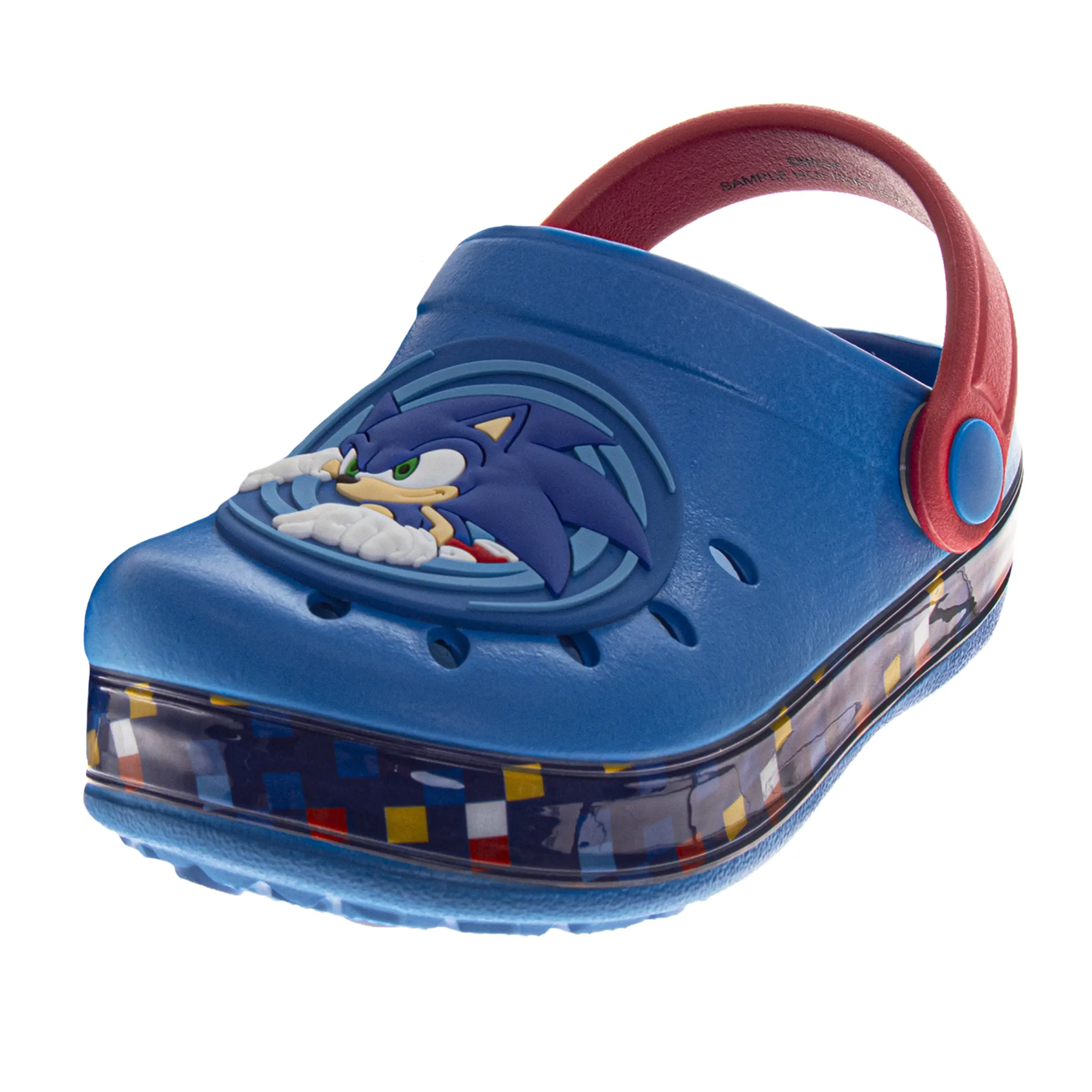 SEGA Sonic the Hedgehog Toddler Boys' Slip-On Clogs with Back Strap, Kid Slippers