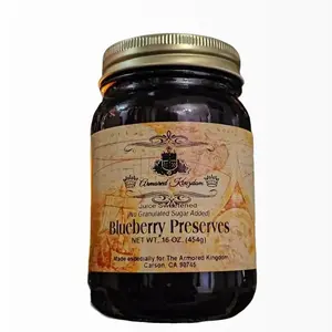 The Armored Kingdom Blueberry Jam Preserves 16oz Royal Fruity Enchantment Hand Selected Juicy Blueberries Sweetness Worthy of the Crown Perfect Spread for Toast Yogurt & Desserts