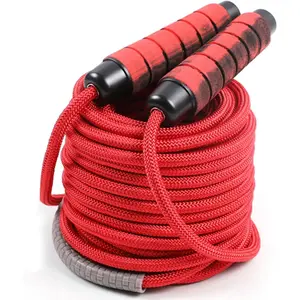 30 FT Long Jump Rope for  Adults,Double Dutch Jump Rope,Adjustable Skipping Ropes with High-strength Nylon Braided Rope Core,360?Rotation Not Entangled,Long  for 6-10 Jumpers.