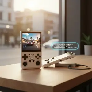 R36max Portable Handheld Game Console, Digital Console, Rk3326 Chip, 4000mah Battery, USB Charging, Durable Material, Play Anywhere