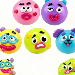 New Smushers Soft Squeeze Toy — Silly-Face Puppy Squishy Ball: A Soft, Malleable, and Soothing Stress-Relief Toy — A Portable Sensory De-Stresser