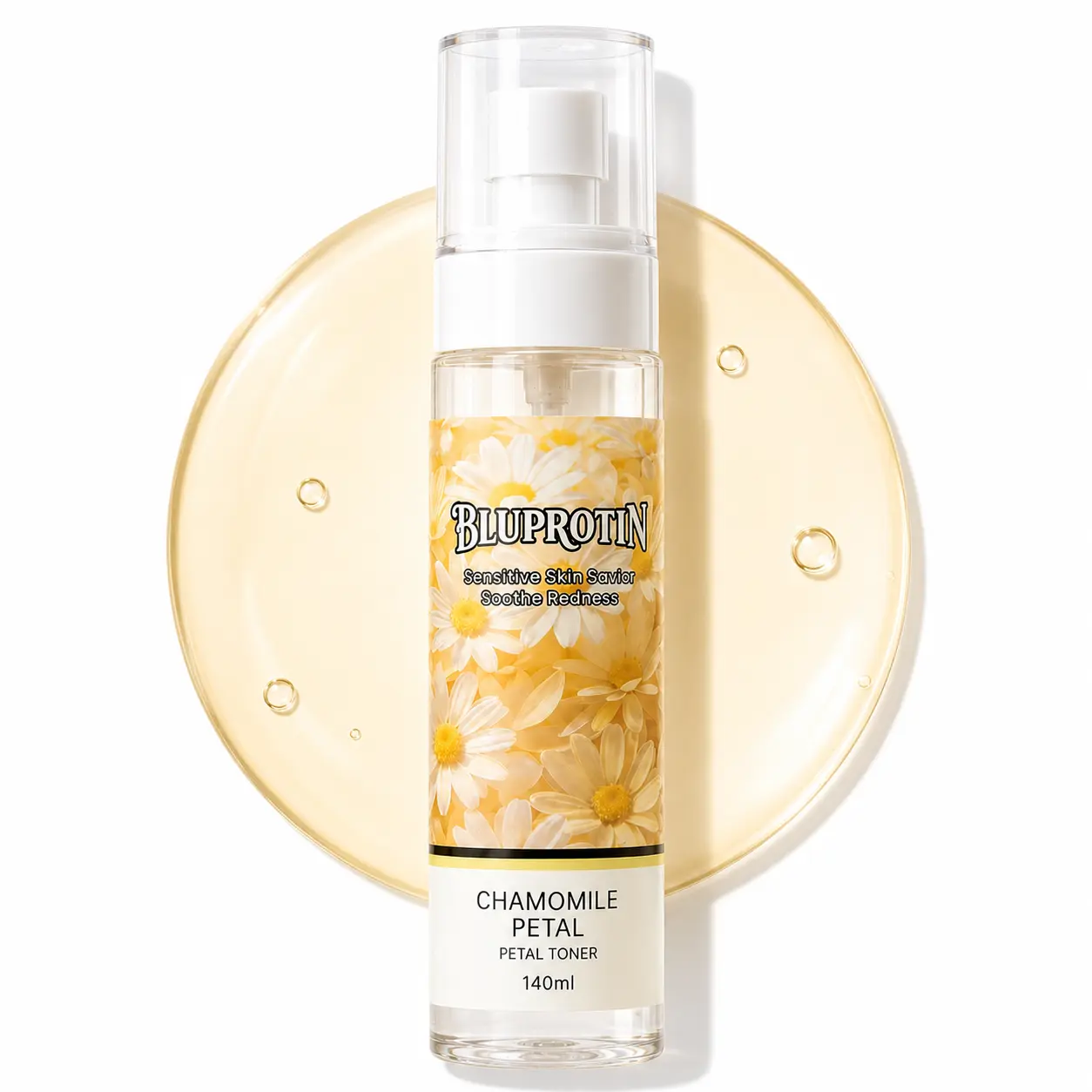 [BLUPROTIN] Chamomile Facial Toner for Sensitive Skin | Gentle Hydrating Toner for Dry, Tight & Uncomfortable-Feeling Skin | Lightweight Daily Skincare | 140ml / 4.73 fl.oz.