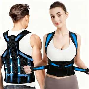 Back Brace Posture Corrector – Breathable Full Back Support, Shoulder Alignment, Spine Relief, Unisex Adjustable Support Vest