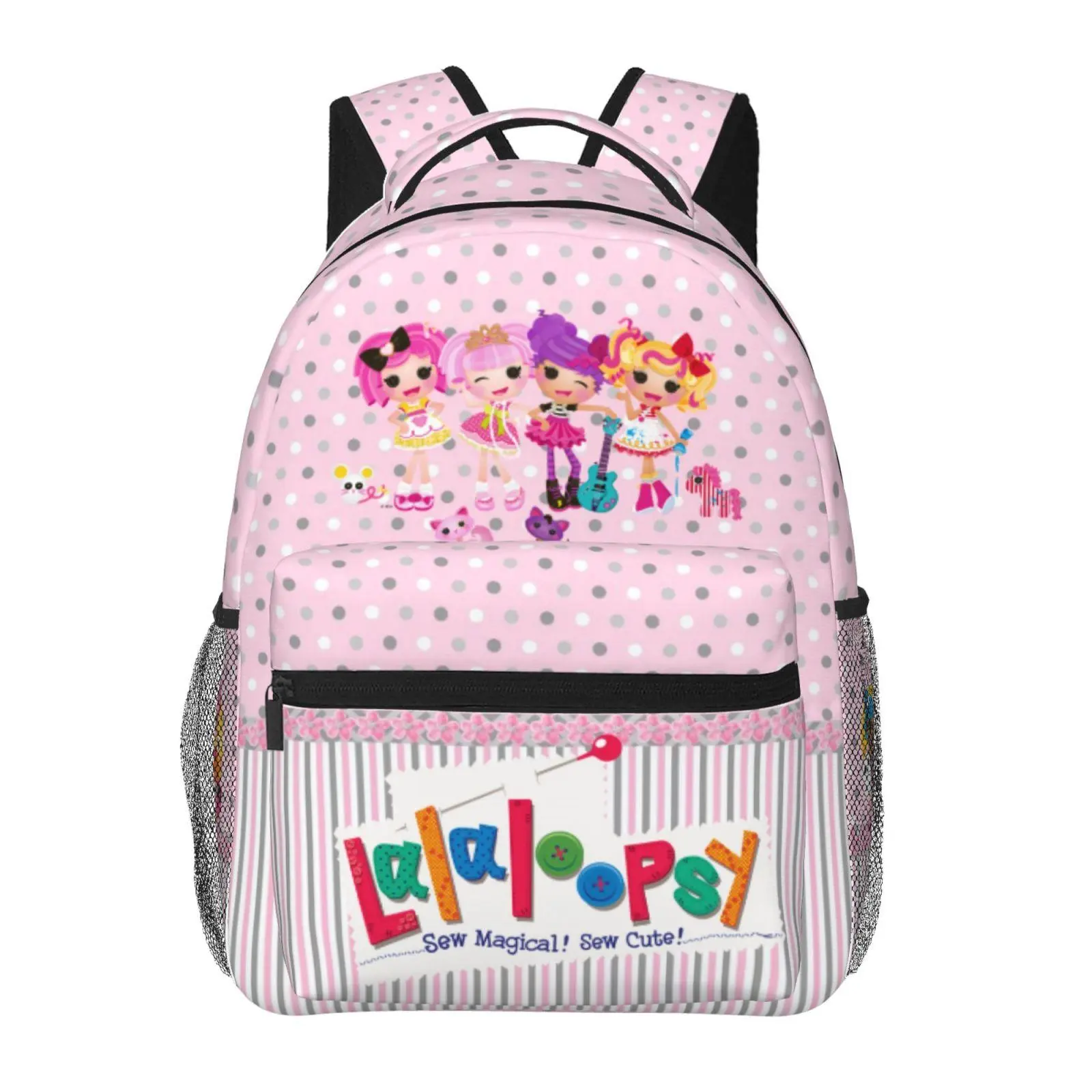 Lalaloopsy Kids School Backpack We're Lalaloopsy Netflix Lightweight Bookbag MGA Lalaloopsy Back to School Gift, Support for Ages