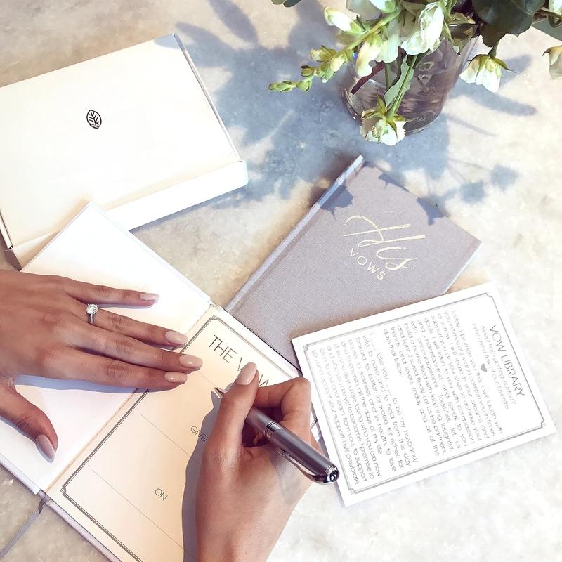 Wedding Vow Book Keepsakes (2 Book Set, His & Hers) Linen Hardcover - Bonus Wedding day Cards - Vow Renewal - Bridal Shower Gifts - Booklet - Journal - Future Mrs & Mr