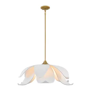 Elsie 6-Light Pendant in Warm Brass by Breegan Jane