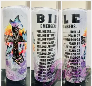 Faith Bible Emergencys Number Tumbler 20oz