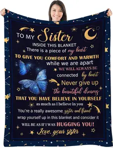 Sister Gifts from Sisters, Sister Birthday Gifts, Sisters Gifts from Sister, Gifts for Sisters from Sisters Adult, Soft Comfortable Flannel Blanket, Sister Blankets from Sister, for Sister Gift