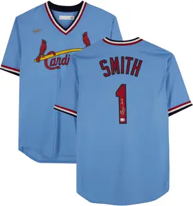 Ozzie Smith St. Louis Cardinals Autographed Light Blue Nike Cooperstown Collection Replica Jersey - Fanatics Authentic Certified