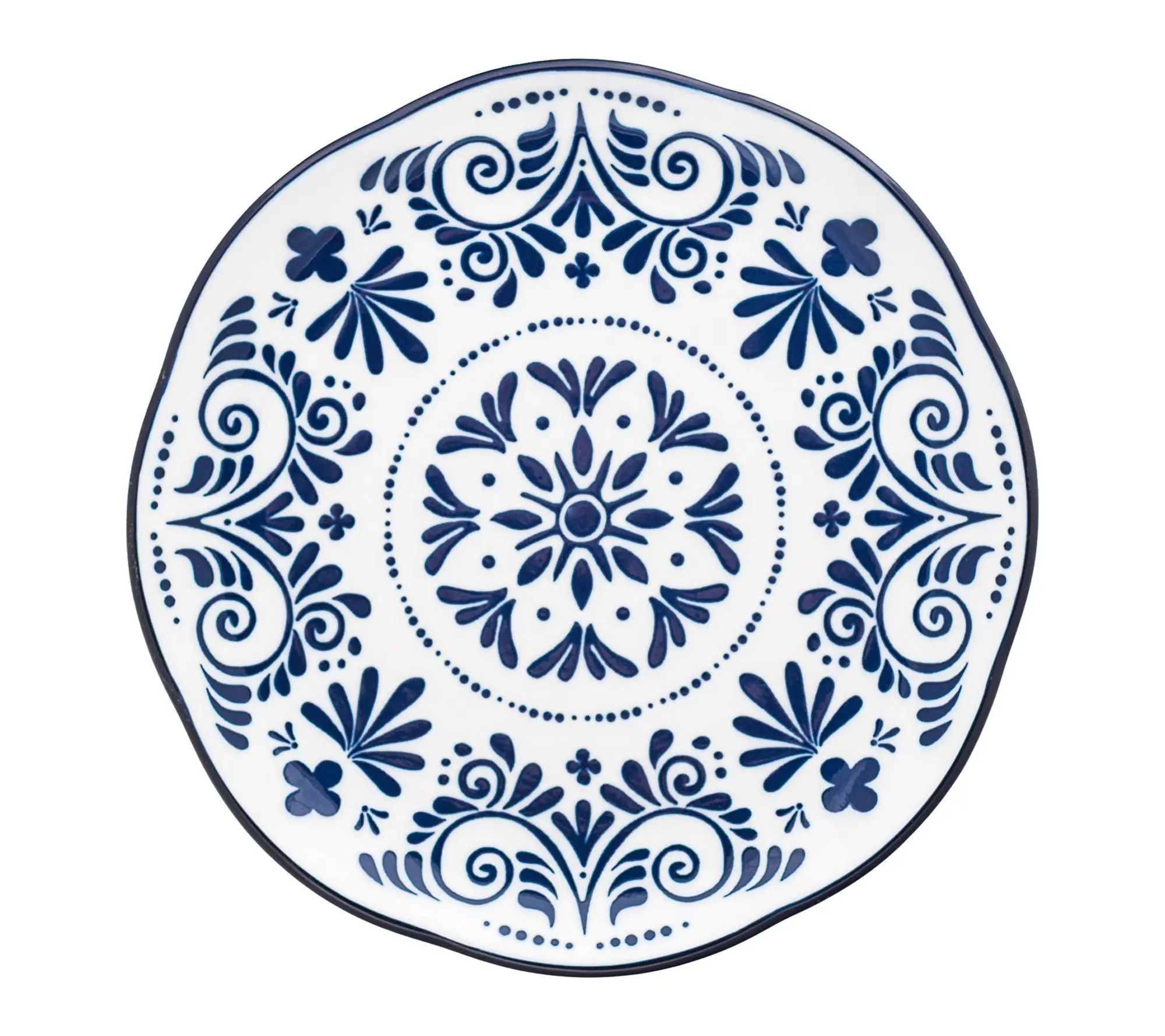 10 Strawberry Street Set of 6 Talavera Salad/Dessert Plates