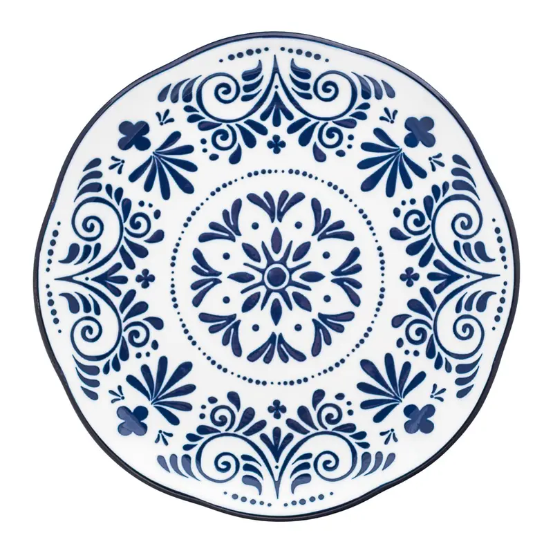 10 Strawberry Street Set of 6 Talavera Salad/Dessert Plates