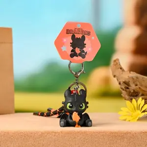 How to Train Your Dragon Toothless Glow-In-The-Dark Keychain, Glowing Eyes & Dinosaur Sound Effect, Backpack Decoration, Christmas Gift