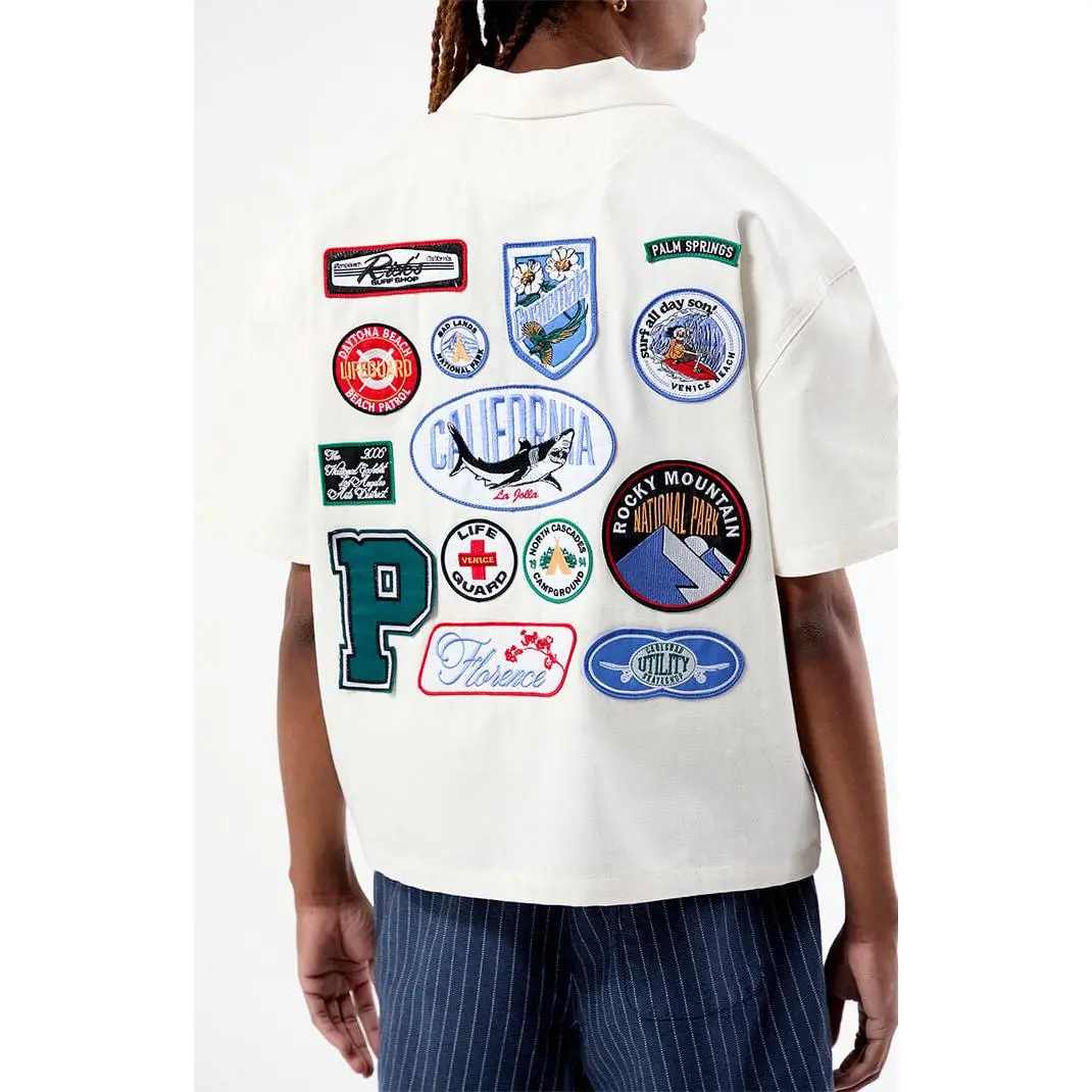 Pacsun Men's Patchwork Camp Shirt