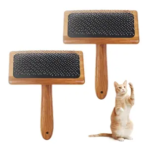 2pcs Wool Carding Hand Carders, Bamboo Air Cushion Comb Brush for Needle Felting, Ideal for Wool Coat Felt Rug Tassel Dog Hair Fur Rugs Pillows