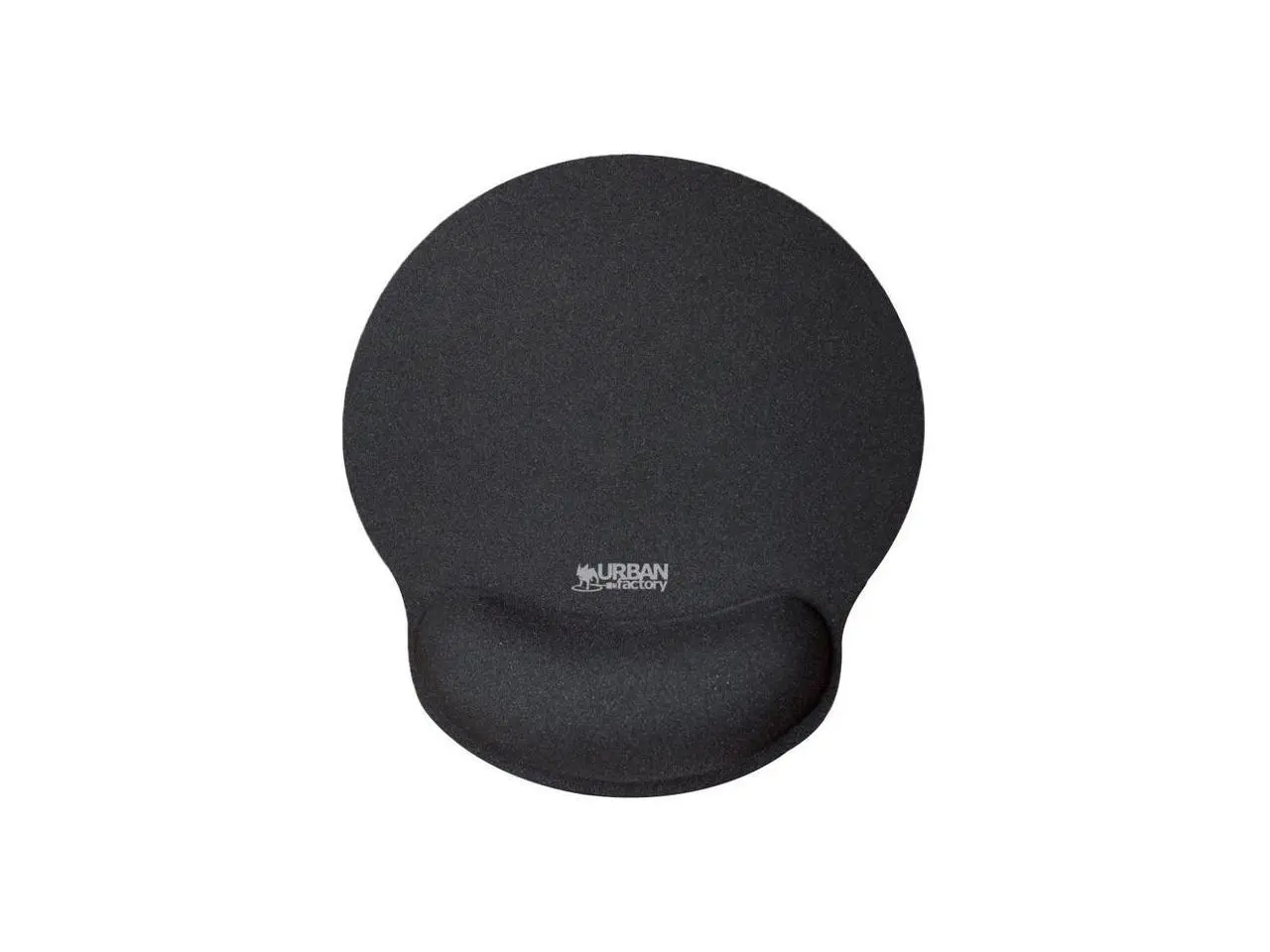 Urban Factory Ergonomic Mouse Pad with Hand-rest - 9.84" Height x 8.66" Width x 1.10" Depth - Black - Gel - Water Resistant, Anti-slip