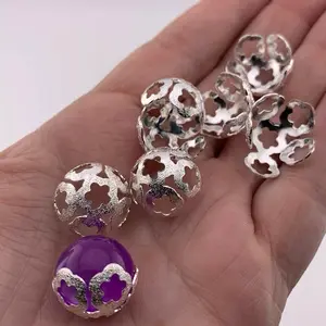 Metal Caps 25 Pack for 16mm Beads - Versatile Design for Crafting and Personal Use