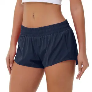 Women's Low-Rise Workout Shorts - Lightweight Quick-Dry Athletic Shorts With Zip Pocket, Built-In Liner For Running, Yoga, Gym Women's Low-Rise Workout Shorts - Lightweight Quick-Dry Athletic Shorts With Zip Pocket, Built-In Liner For Running, Yoga, Gymm