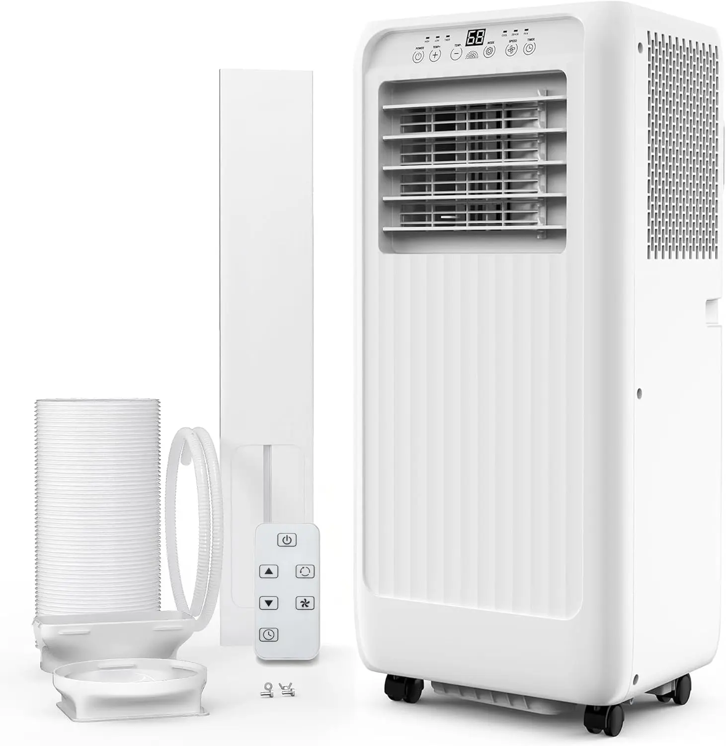 8000 Btu Portable Air Conditioners, 3-in-1 Portable AC, Dehumidifier, and Fan Mode, AC Unit with 24H Timer & Remote Control, White