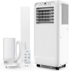 8000 Btu Portable Air Conditioners, 3-in-1 Portable AC, Dehumidifier, and Fan Mode, AC Unit with 24H Timer & Remote Control, White