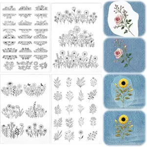 2 Sheets Embroidery Paper Wash  - Water Soluble Stabilizer for Embroidery Patterns, Stick and Stitch for Hand & Machine Sewing, Stitch Book Supplies & Accessories