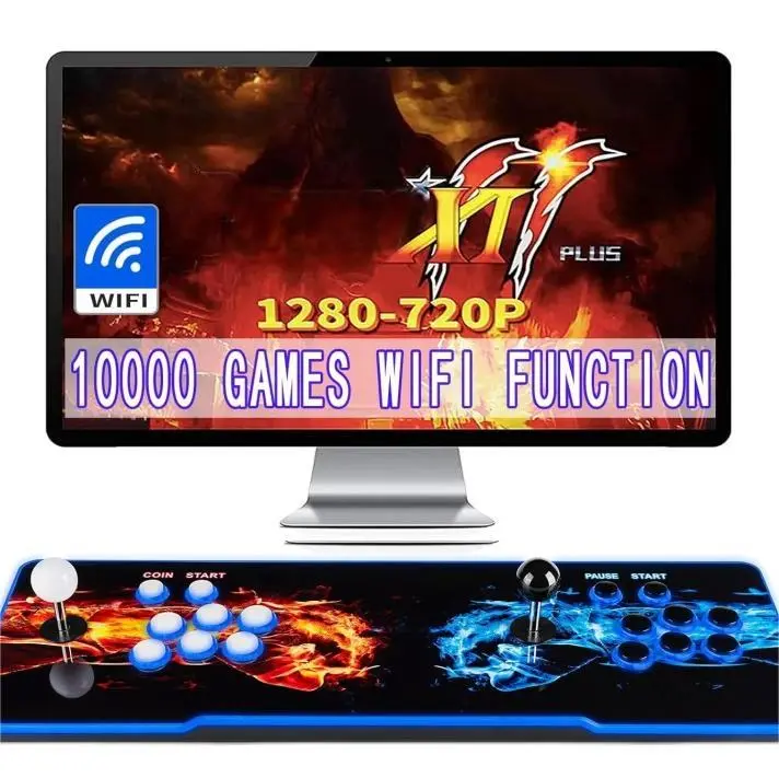 【Value for Money Bundle】10000 Games in 1 Arcade Game Console ,Treasure 3D Double Stick,26800 Classic Arcade Game,Search Games, Support 3D Games,Favorite List, 4 Players Online Game,1280X720 Full HD Video Game