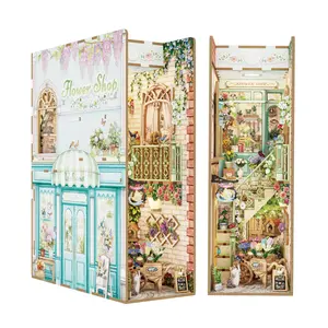 Tonecheer 3D Wooden Jigsaw Puzzle - DIY Book Nook Kit with Flower Shop Theme, Ideal for Spring Glow-Up, Summer Vibes