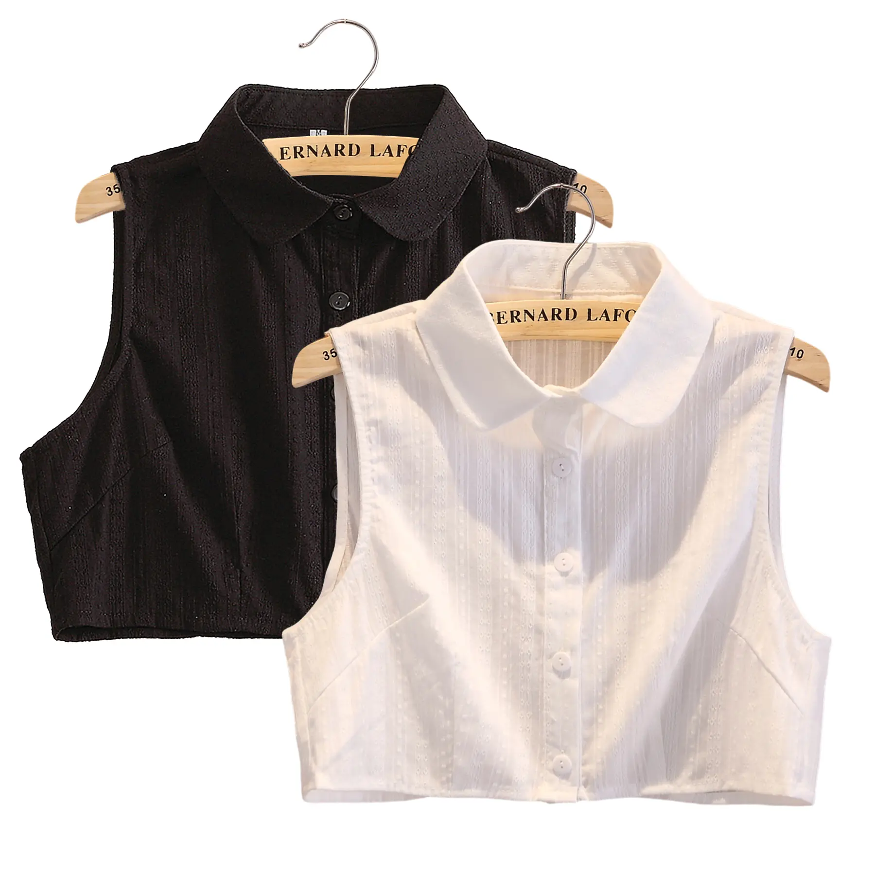 white+black round collar