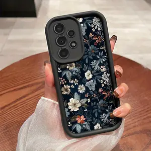 Vintage Dark Floral Pattern Phone Case for Galaxy S21/S22 5G/S22+ 5G/S22 Ultra 5G/S23/S23+