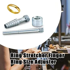 4Pcs Iron Alloy Ring Sizer Set,Jewelry Making Tool Kit,Adjustable Ring Size Expander,Professional Ring Resizing Tool for Golden and Silver Rings,DIY Hand Tools Kits,Springtok