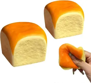 2Pcs Butter Bread Squishy Viral Slow Rising Squishy;Slow Rebound Cute Butter Squeeze Stress Balls;2026 New Squeeze Ball Realistic Bread Stick Soft Squeeze Balls,Party Favor Gift