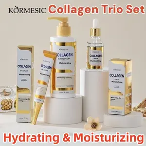 Collagen Skincare Set for Women – 3-in-1 Hydrating Eye Cream, Moisturizing Face Serum & Nourishing Body Lotion, Deep Hydration & Skin Care Kit for Dry Skin Daily Moisturizing