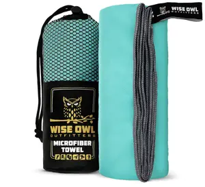 Wise Owl Outfitters Camping Towel - Camping Accessories, Quick Dry Microfiber Towel for Travel, Hiking, Yoga, Workout, and Backpacking