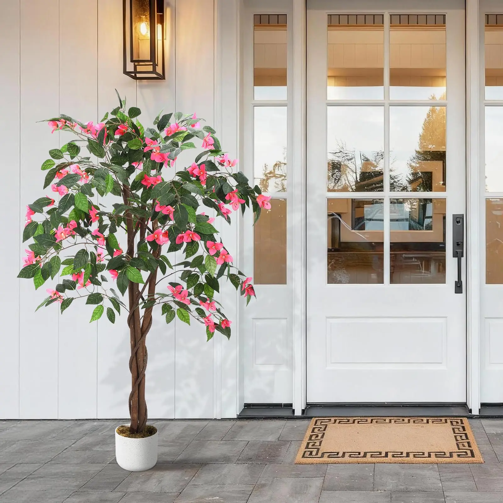Garvee Artificial Bougainvillea Tree with Silk Flowers in Pot – Indoor and Outdoor Decorative Plant for Home, Office, Garden, and Living Room Enhancements