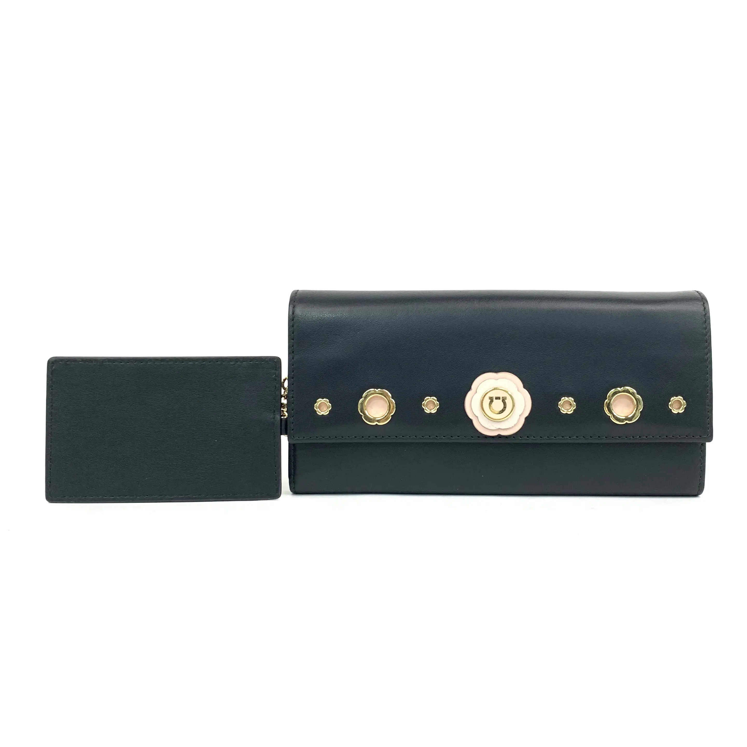 Pre-owned SALVATORE FERRAGAMO Leather Shoulder Bags 7.48'' R589 Shoulder Bag C1363912858 0707 T2 Luna