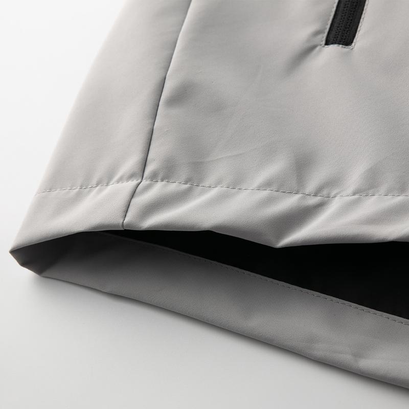 Men's double-strip reflective hooded racing jacket, light windproof fabric, zipper pocket, street function wind, daily commuting adaptation, trendy personality