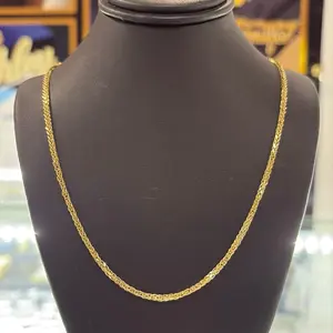 14k gold necklace - knitted style- 2mm width 20” - Perfect for Everyday Wear