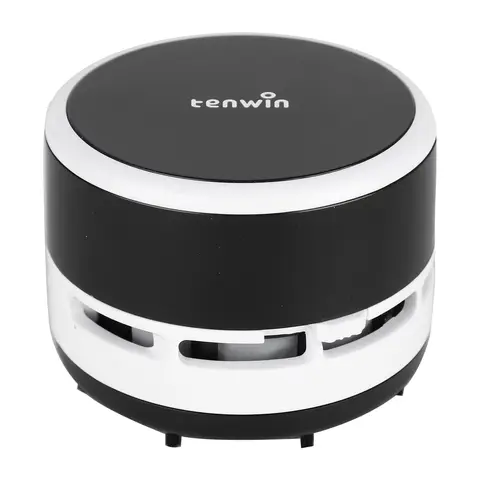 Mini Silent Low-Noise Nylon Material Cordless USB Desktop Vacuum Cleaner - Computer Dust Cleaner, Button-Operated, 360° Rotatable, Portable, 2 AA Batteries, High Suction for Crumbs, 2-3 Hours Runtime, Plastic Acrylic Build, Office Use