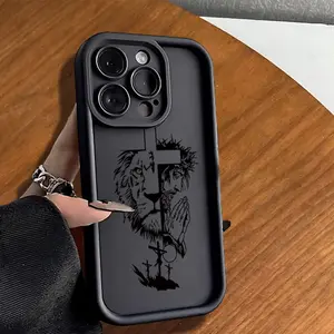 Lion Jesus Pattern Phone Case for Iphone 16/15Pro/14Promax, Soft TPU Material, Shockproof And Anti-Slip Protection, for Iphone 15Plus/15Promax/X/Xs/Xsmax Protector Screen Protector