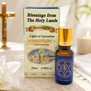 1pc 20ml Light of Jerusalem Anointing Oil, Holy Land Blessed Fragrance Oil, Biblical Scent for Prayer, Blessing, Worship & Anointing Rituals, Christian Religious Gift for Baptism, Christmas, Easter & Spiritual Ceremonies