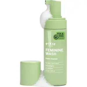 Pixie Feminine Wash – Healthy Foaming Cleaner with Natural Ingredients – More Foam Wash in Bottle Than Any Other Brand – pH Balanced & Plant Based – for Your Menstrual Cups and Discs, 6.5 Fluid oz