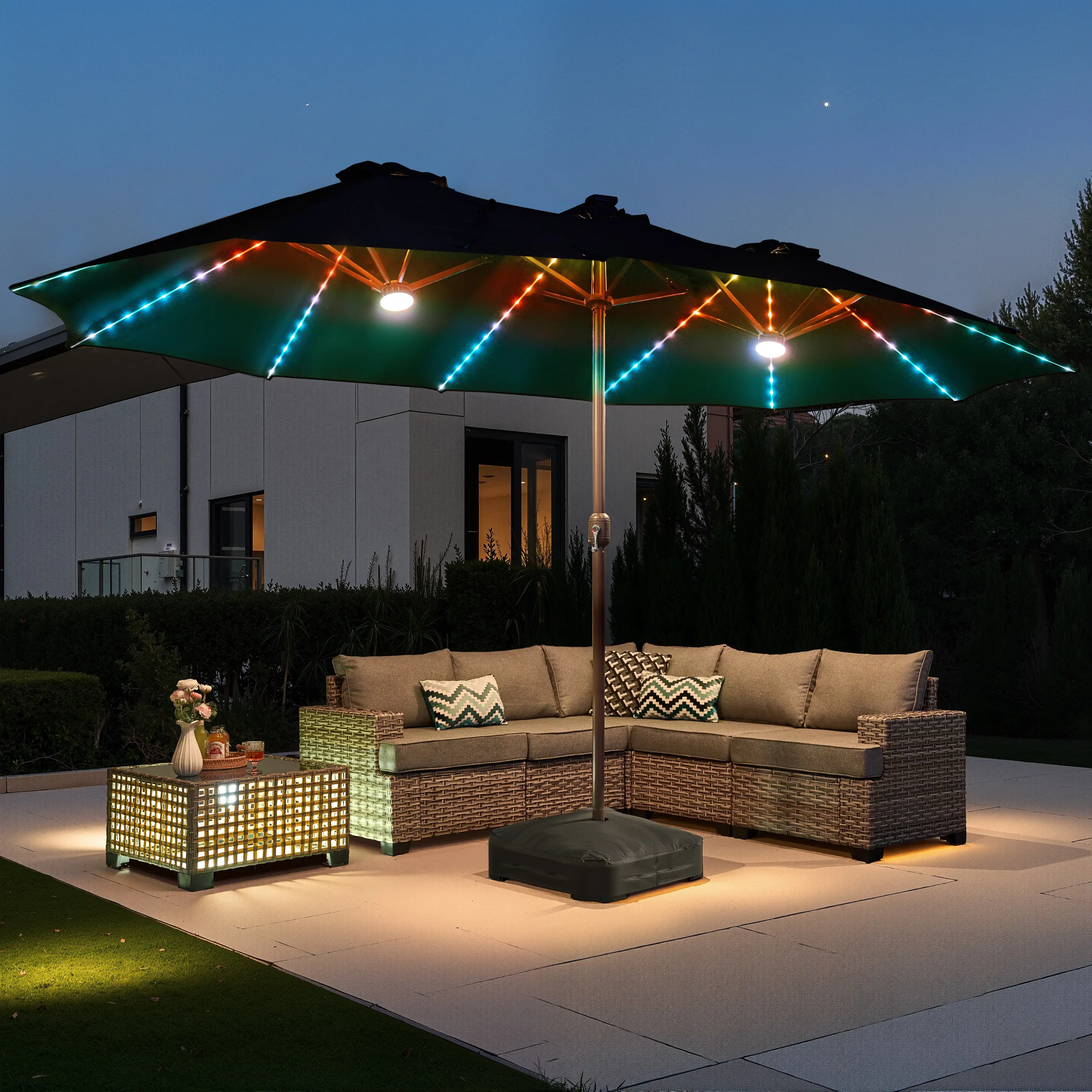 Dark Gray | RGB Lighted Umbrella