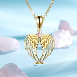 Angel Wings Necklace Plated Suitable for & - Elegant Angel Wing Pendant Jewelry Gift for Christmas Birthday Casual Attire, Year-Round Fashion Accessory, for Teenager