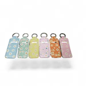 Floral Lipgloss Keychain Holder