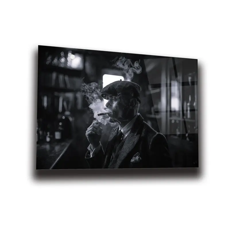 Thomas Shelby Wall Art , Tempered Glass Wall Art , High Quality , Home Decor , Office Wall Art , Housewarming Gift Poster Room