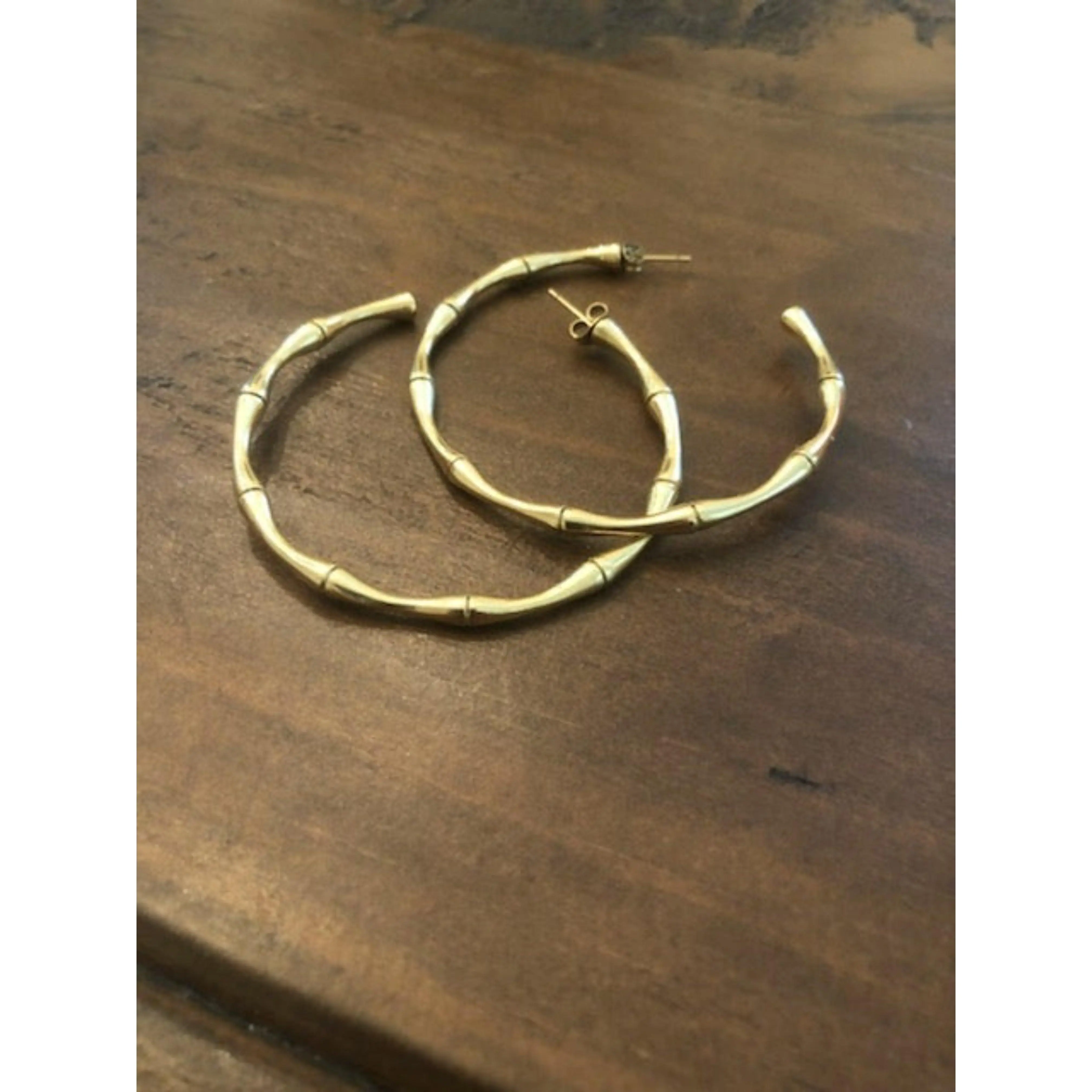 big bamboo hoop earrings
