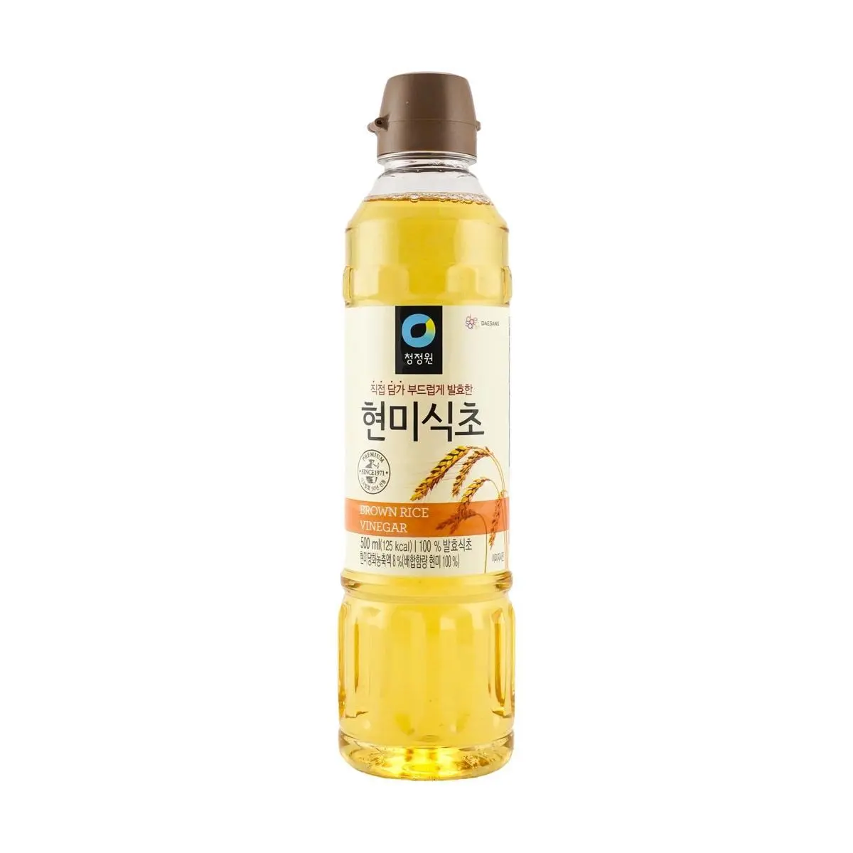 O'Food Organic Brown Rice Vinegar 500ml - Korean Fermented Rice Vinegar for Cooking, Salad Dressings, Marinades & Pickling - Natural & Healthy Condiment